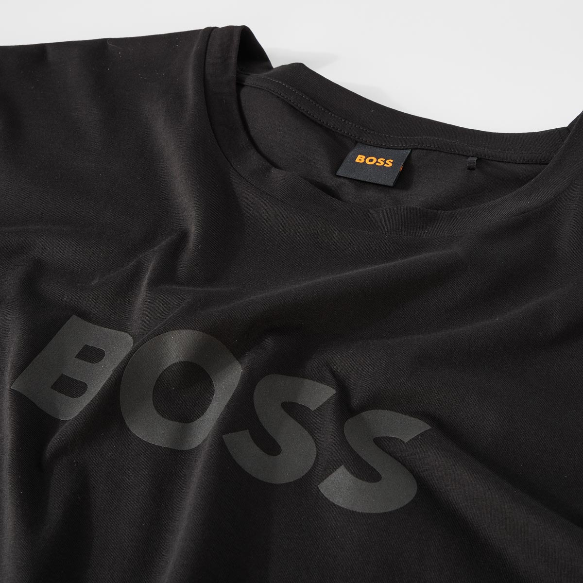 BOSS T-Shirt mit Label-Print schwarz