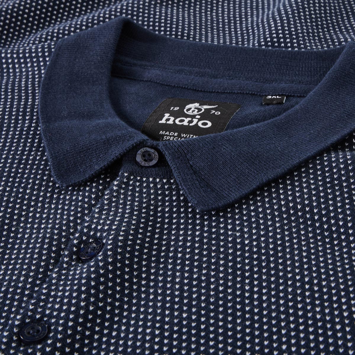 Hajo Poloshirt mit Allover-Muster marine