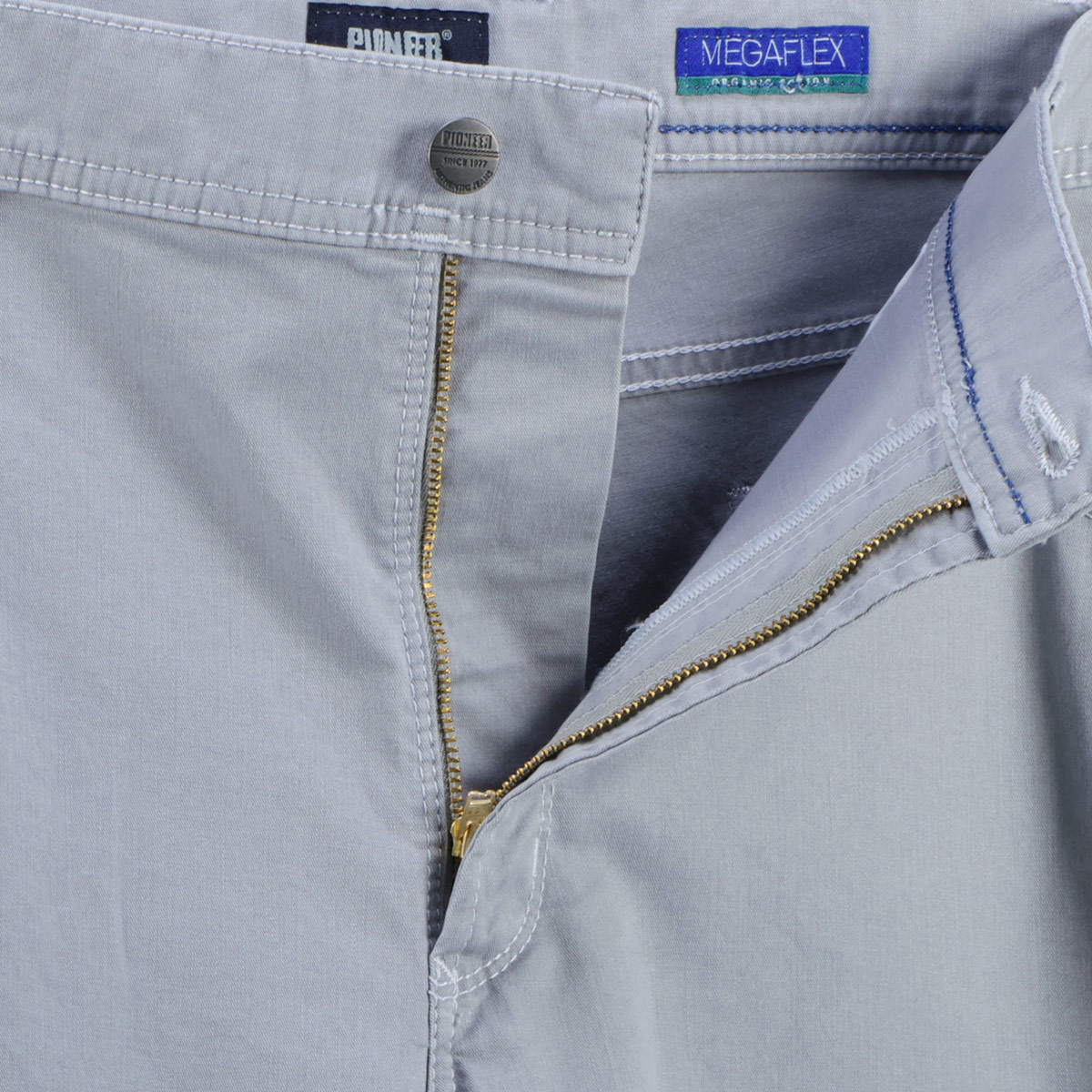 Pioneer Shorts mit Elasthan grau