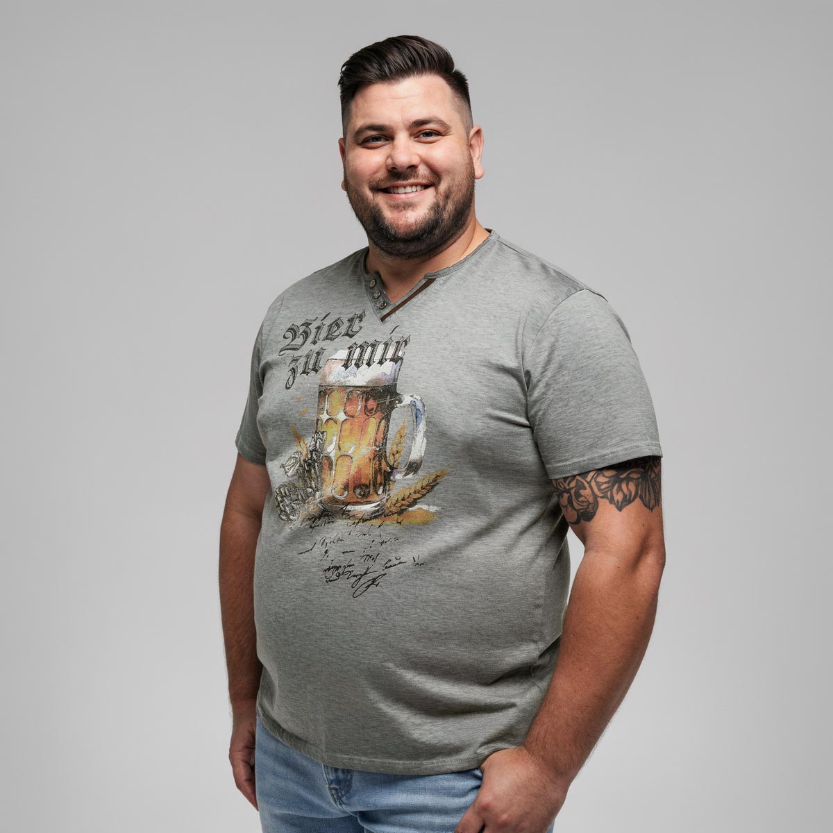 Pfundskerl T-Shirt aus Biobaumwolle grau