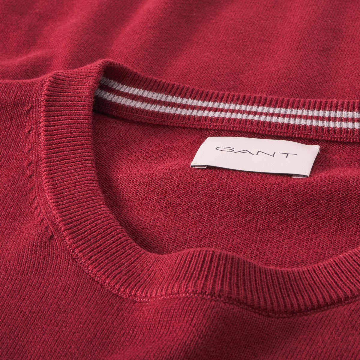 Gant Feinstrickpullover aus Baumwolle dunkelrot