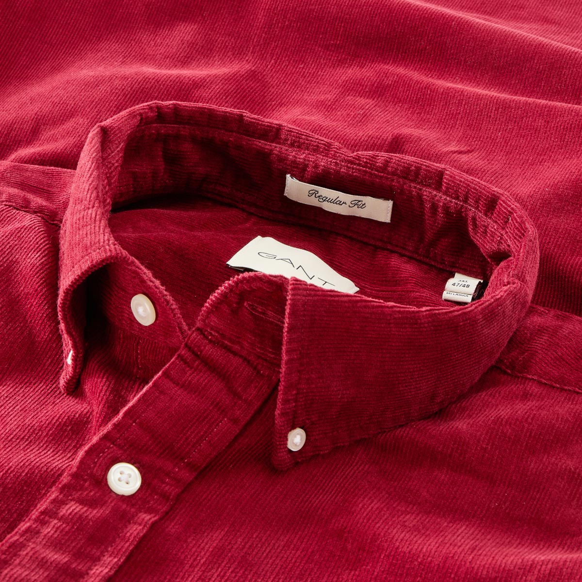 Gant Cordhemd dunkelrot