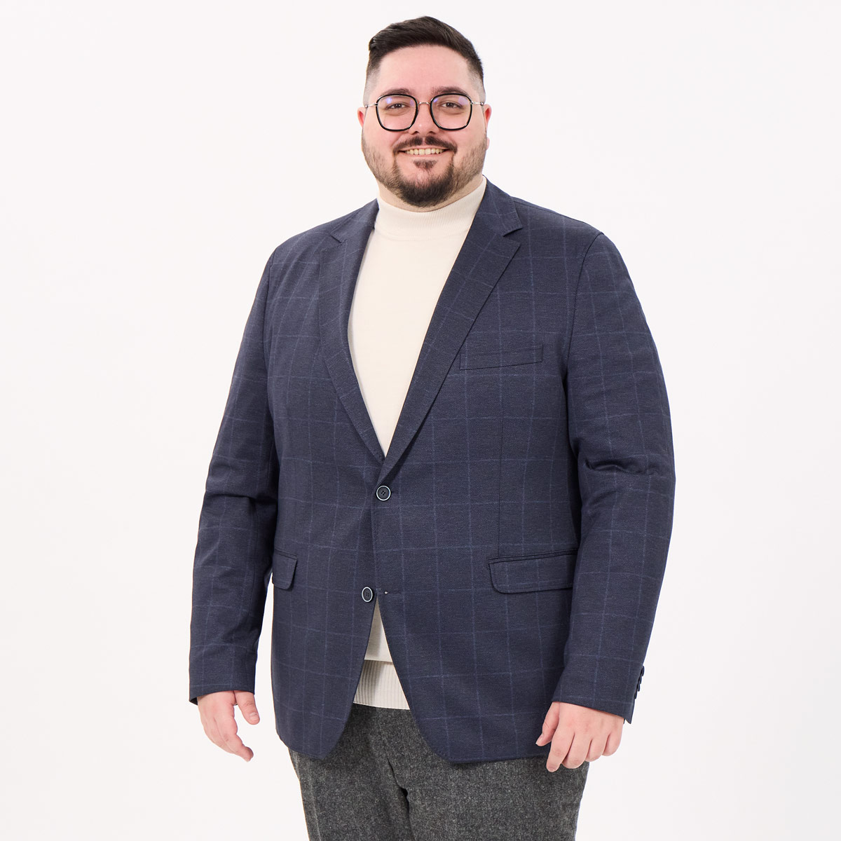 Weis Sakko aus Stretch-Jersey blau