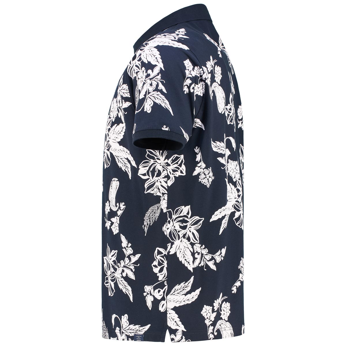 Lerros Poloshirt mit Allover-Muster blau