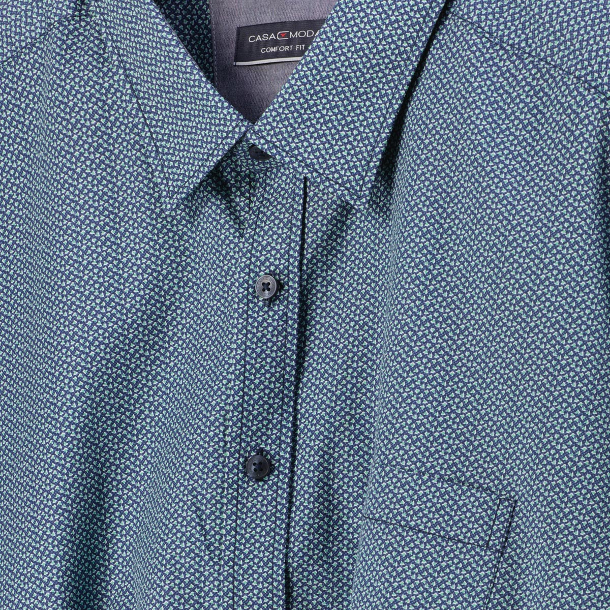 CASA MODA Freizeithemd aus Baumwolle blau/grau