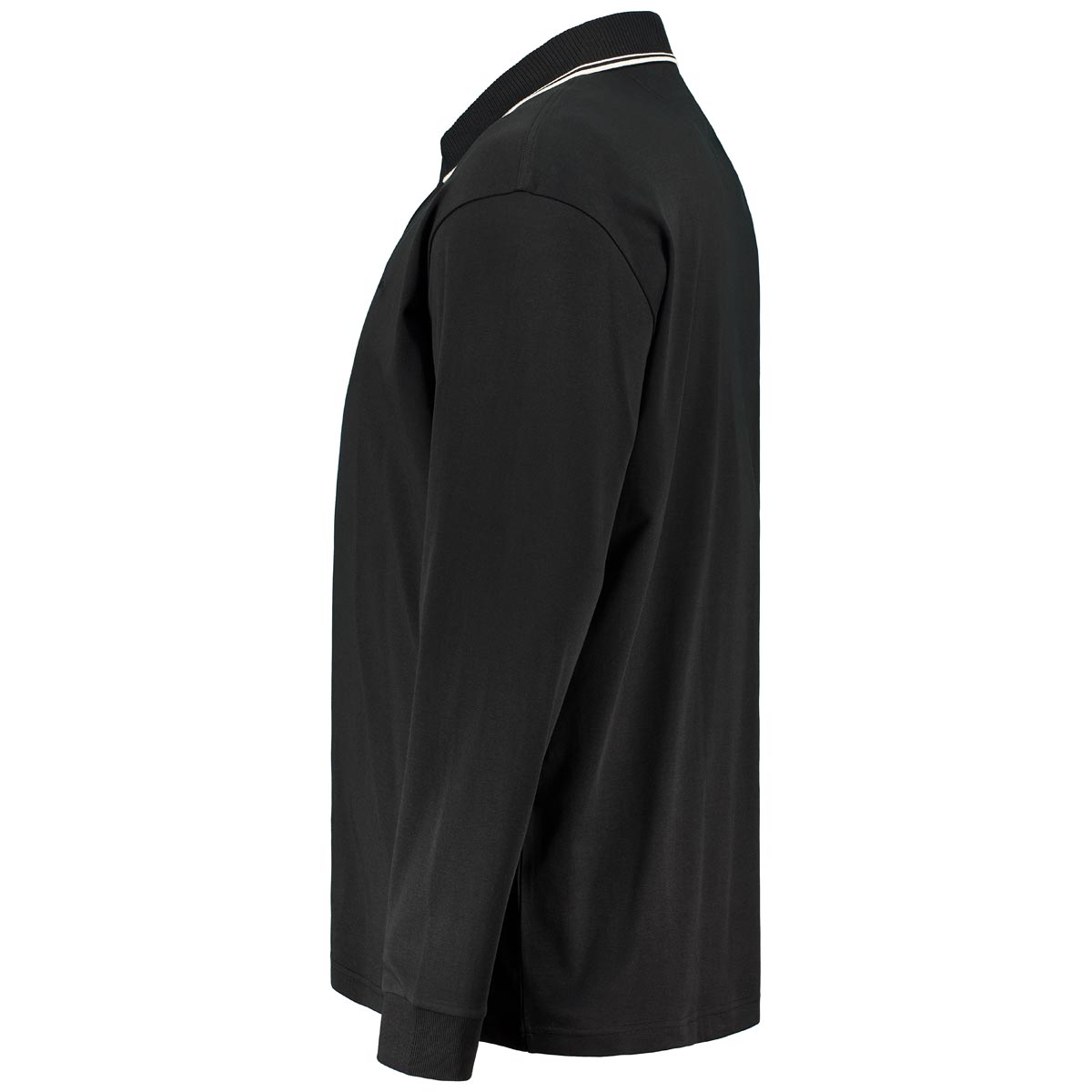 BOSS Langarm-Poloshirt schwarz