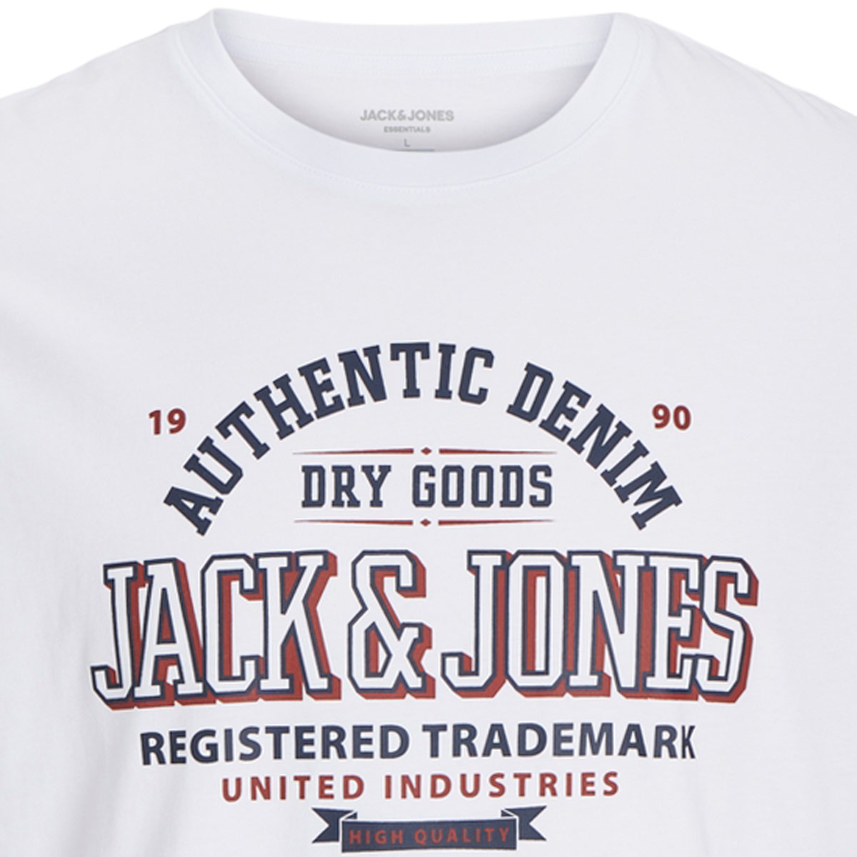 Jack&Jones T-Shirt mit Label-Print Farbe weiß Größe: 3XL günstig online kaufen