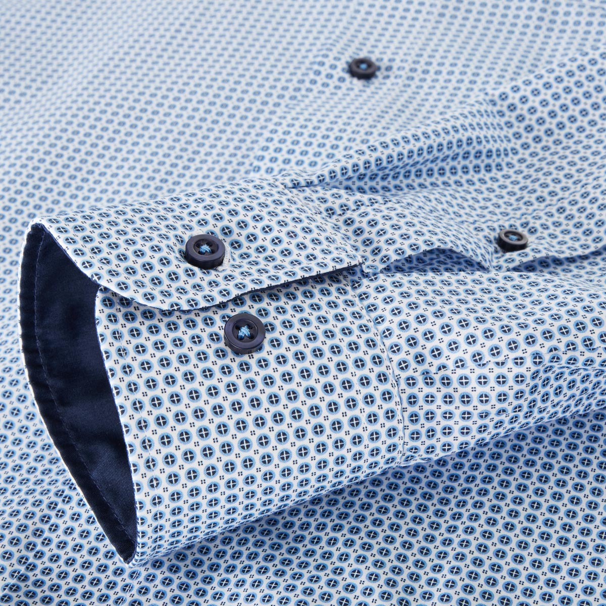 CASA MODA Businesshemd aus Baumwolle, pflegeleicht blau