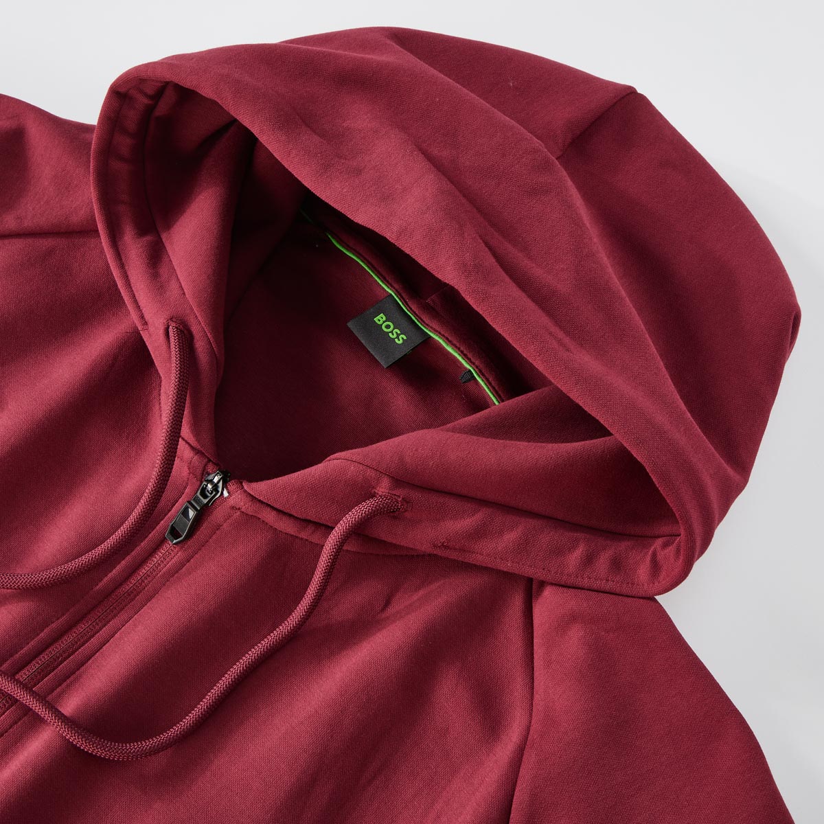 BOSS Sweatjacke mit Elasthan weinrot