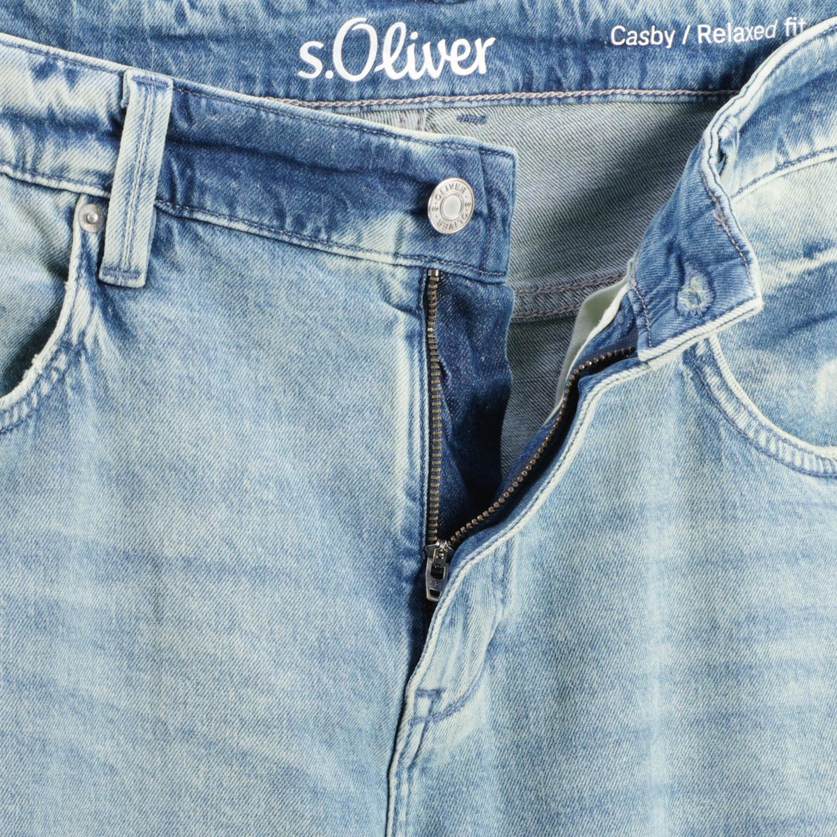s.Oliver Jeans-Shorts "Casby" mit Elasthan blau/grün