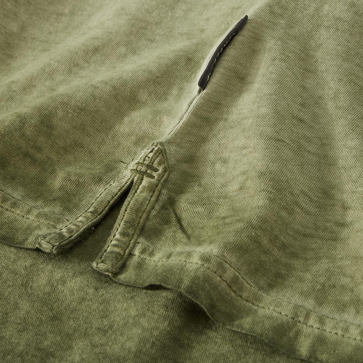 CASA MODA T-Shirt mit Serafinokragen grün