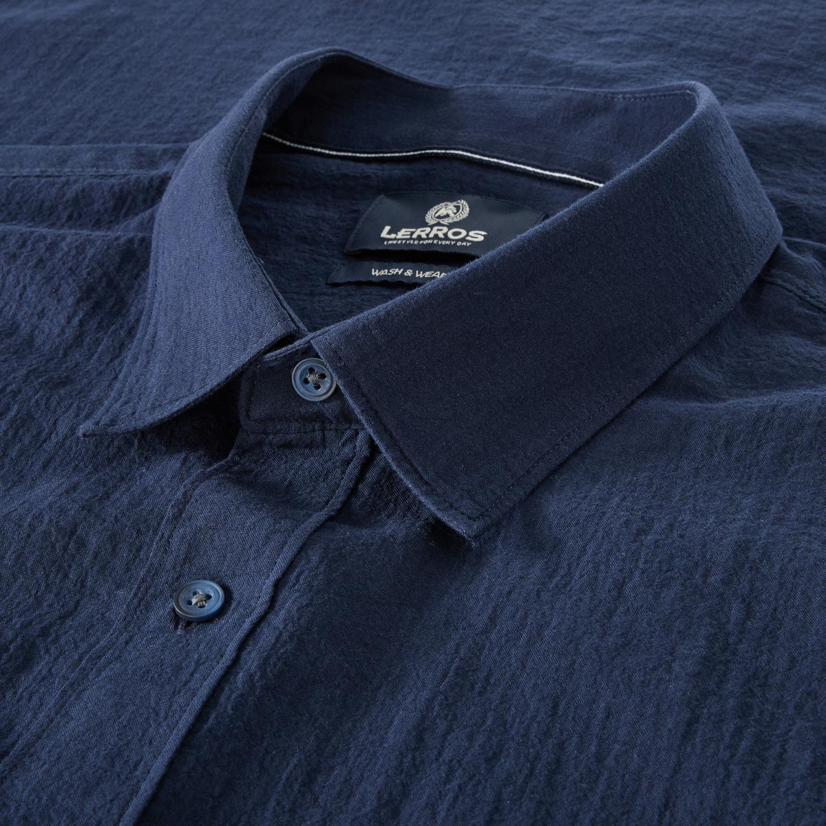 Lerros Freizeithemd mit Stretch blau