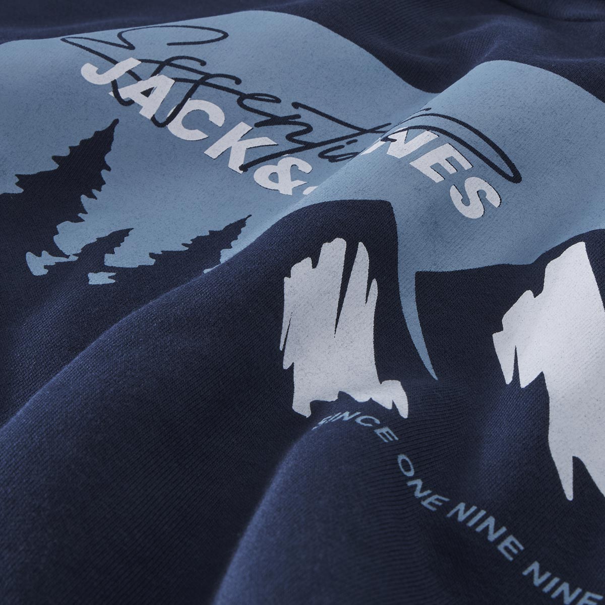 Jack&Jones Hoodie aus Baumwollmischung marine