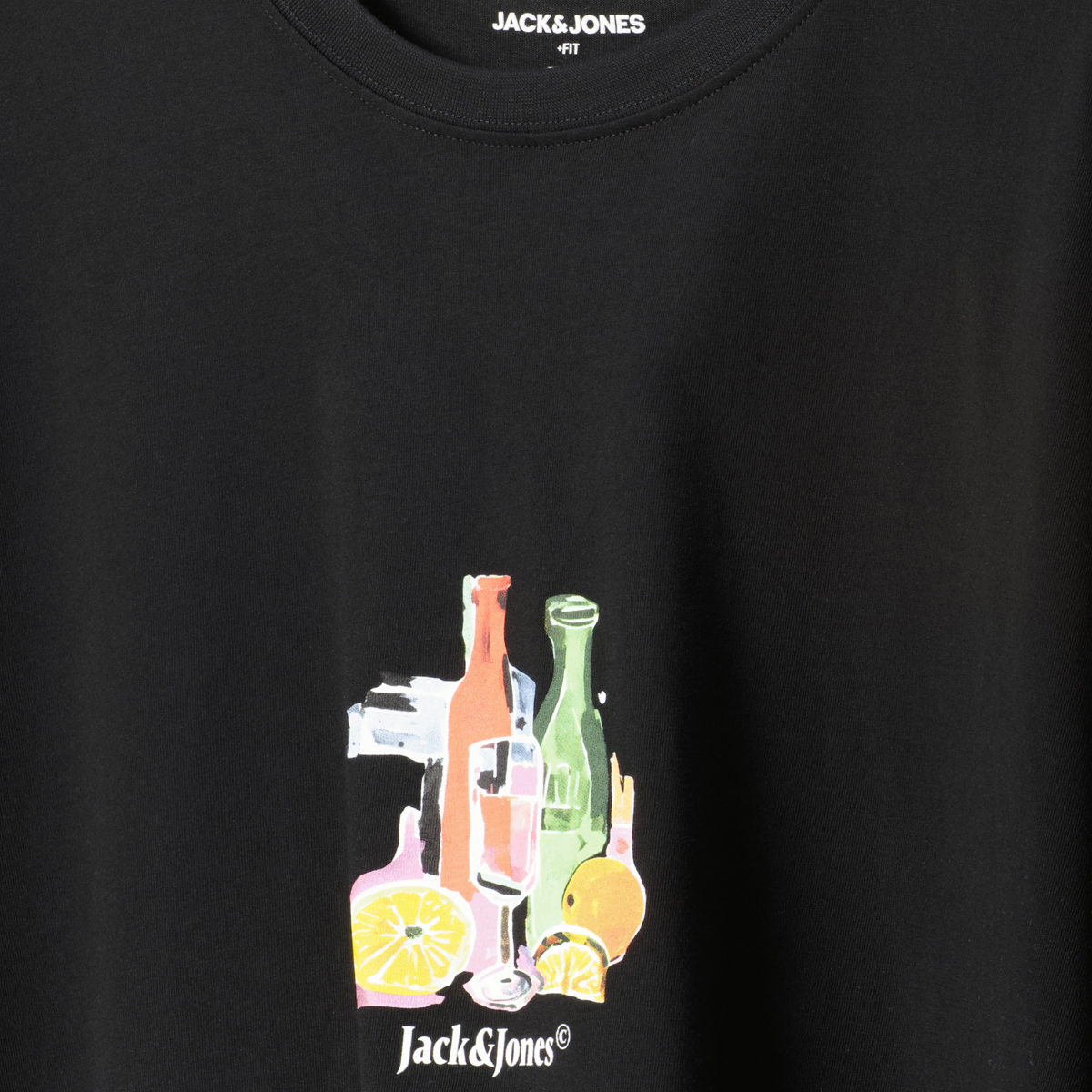 Jack&Jones T-Shirt mit Motiv-Print schwarz