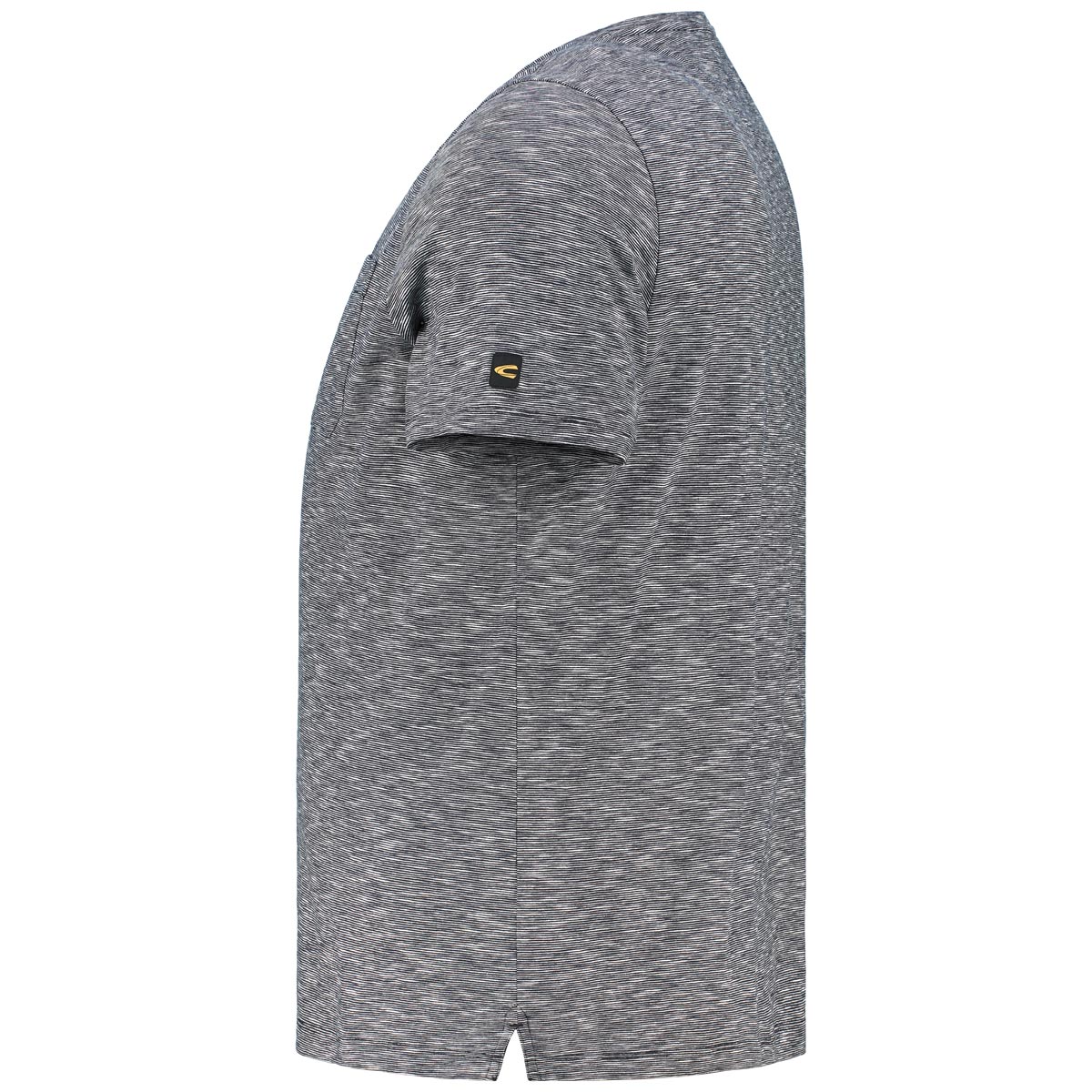 camel active T-Shirt mit Serafinokragen dunkelblau