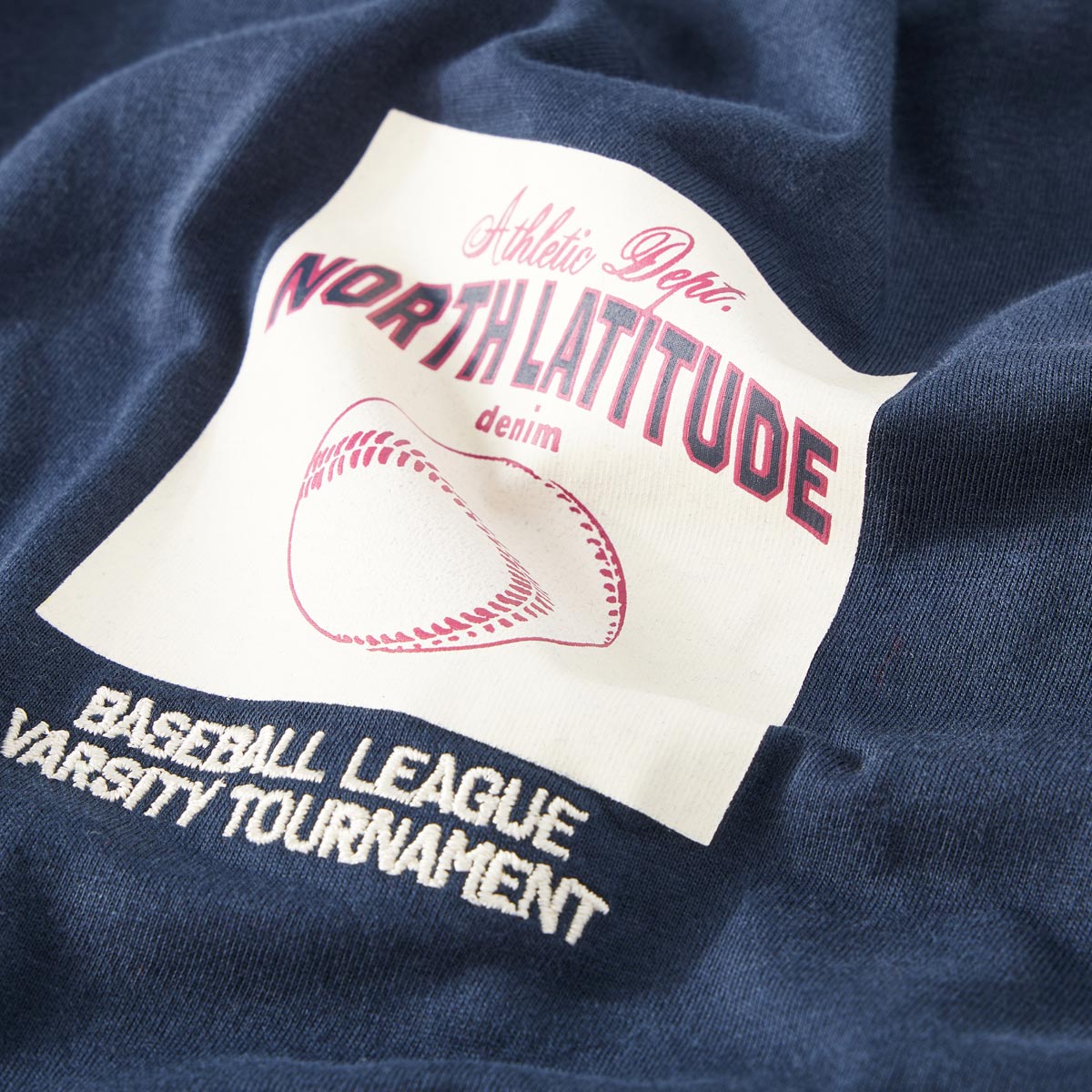 North T-Shirt mit Baseball-Print dunkelblau