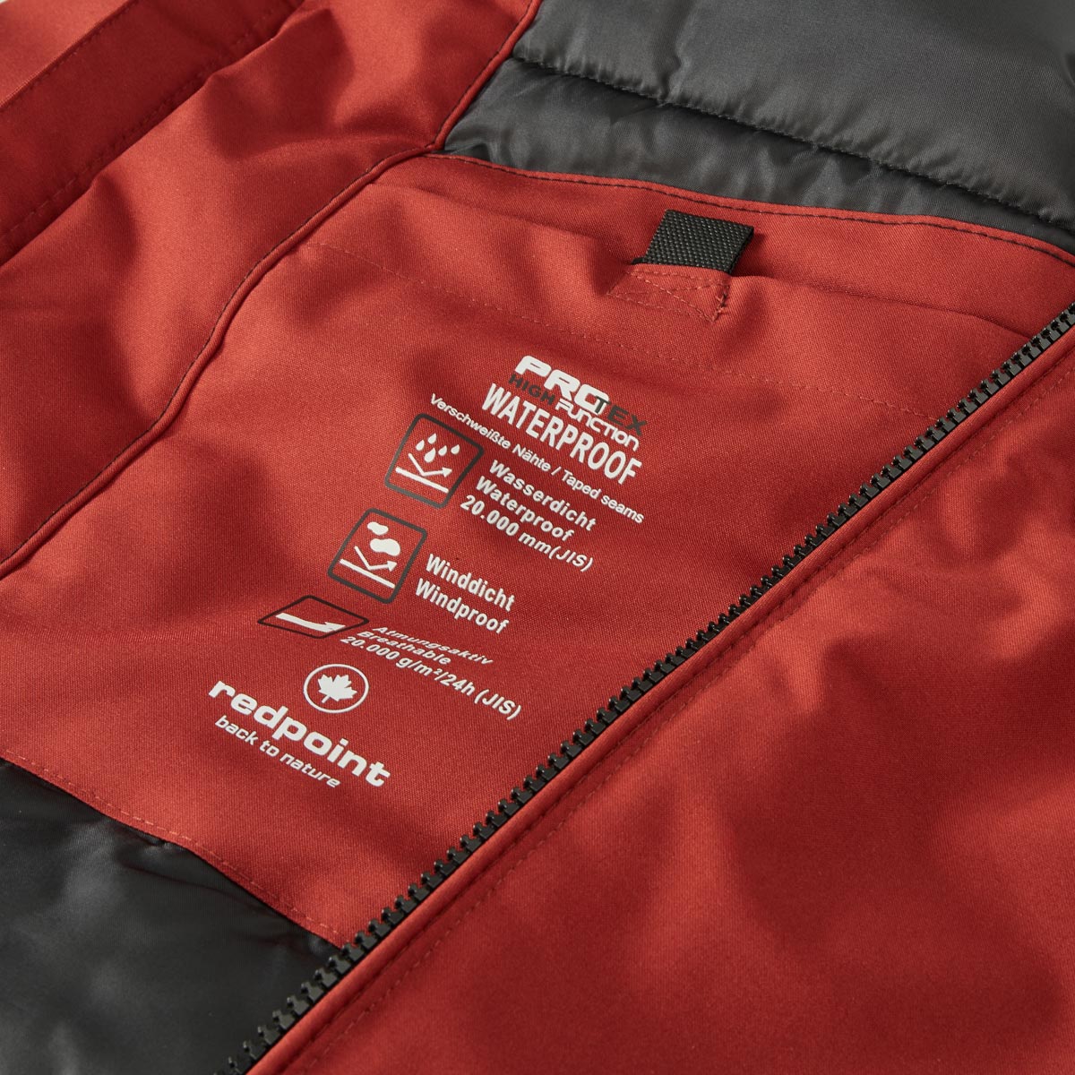 Redpoint Funktionsjacke, wind- und wasserdicht rot