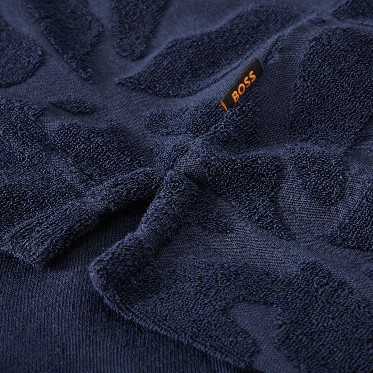 BOSS Freizeithemd aus Frottee dunkelblau