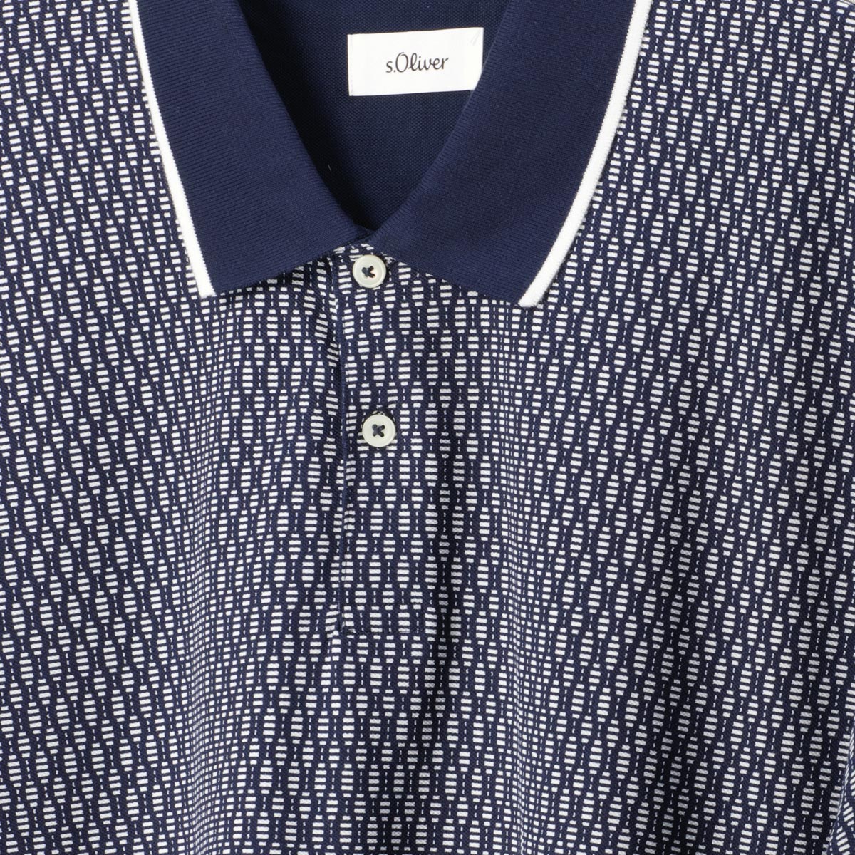 s.Oliver Poloshirt mit Elasthan blau