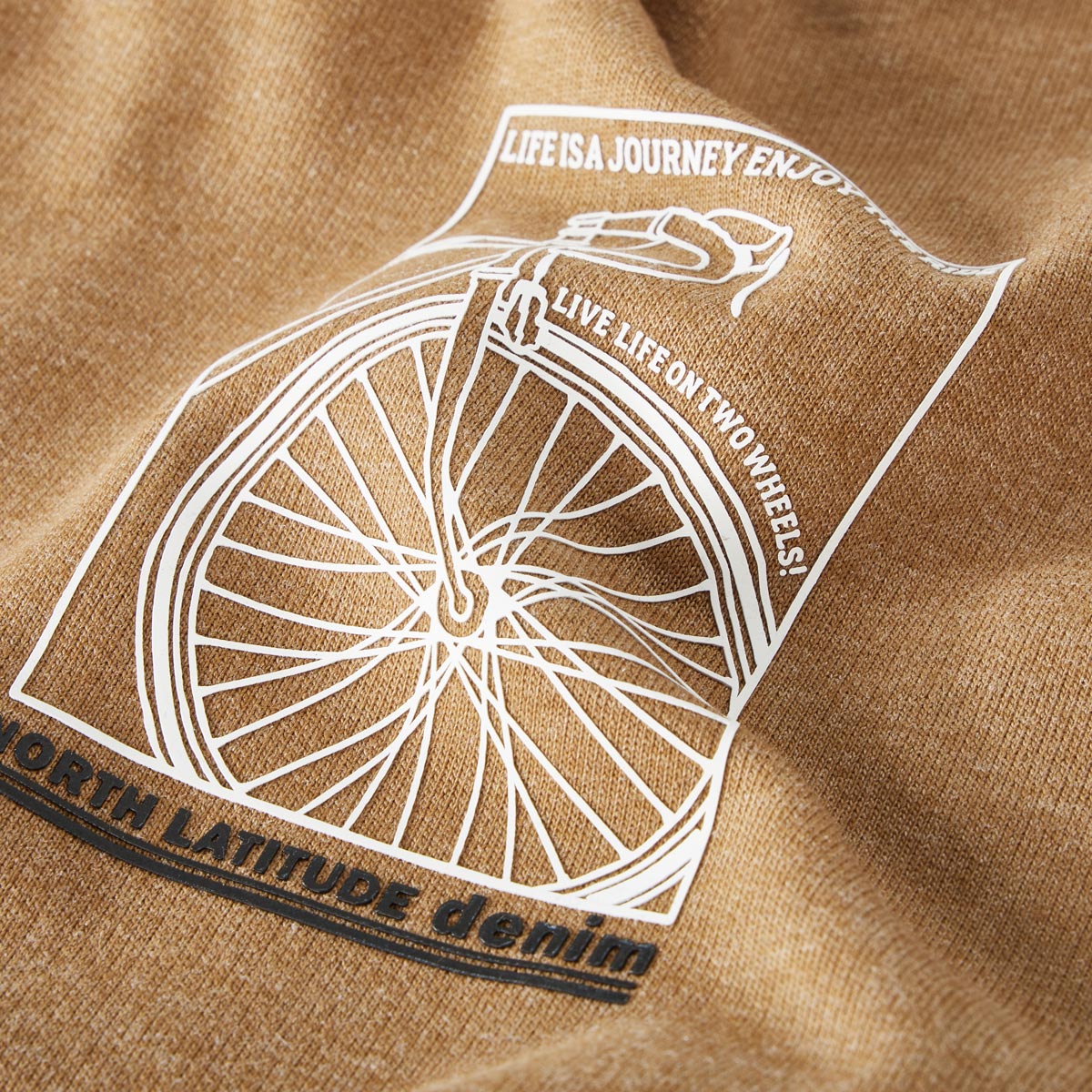 North Hoodie mit Print beige