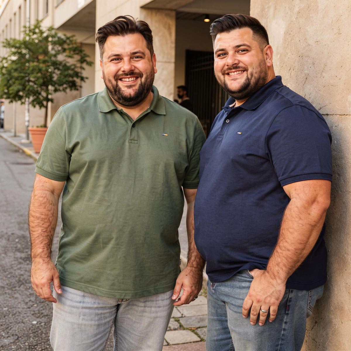 Pfundskerl Doppelpack Poloshirt aus Baumwolle dunkelblau/oliv