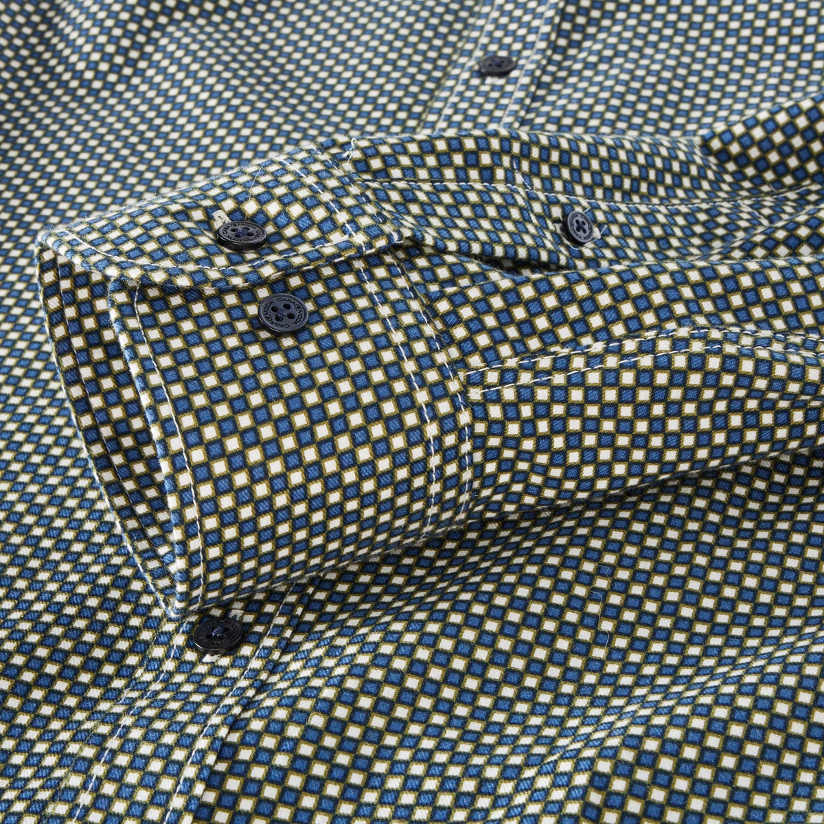 CASA MODA Freizeithemd mit Allover-Muster blau