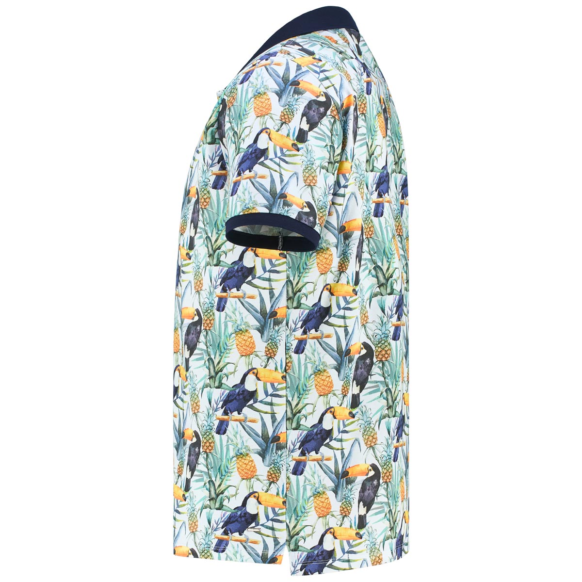 RAGMAN Poloshirt mit Allover-Muster Farbe hellblau Größe: 6XL günstig online kaufen