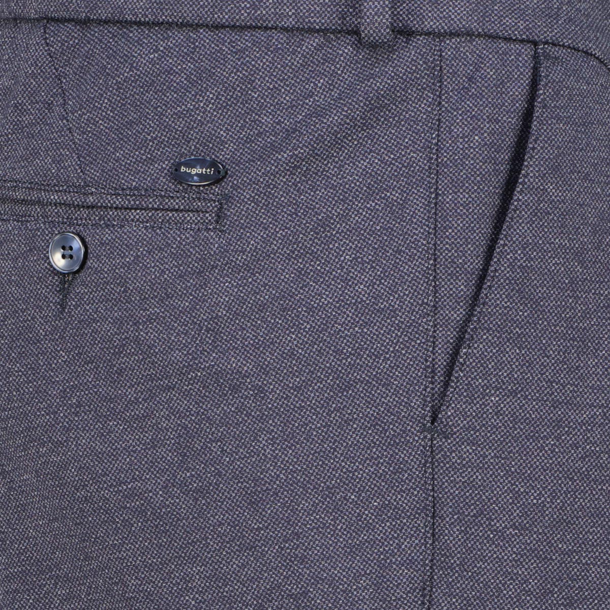 bugatti Chinos aus Stretch-Jersey marine