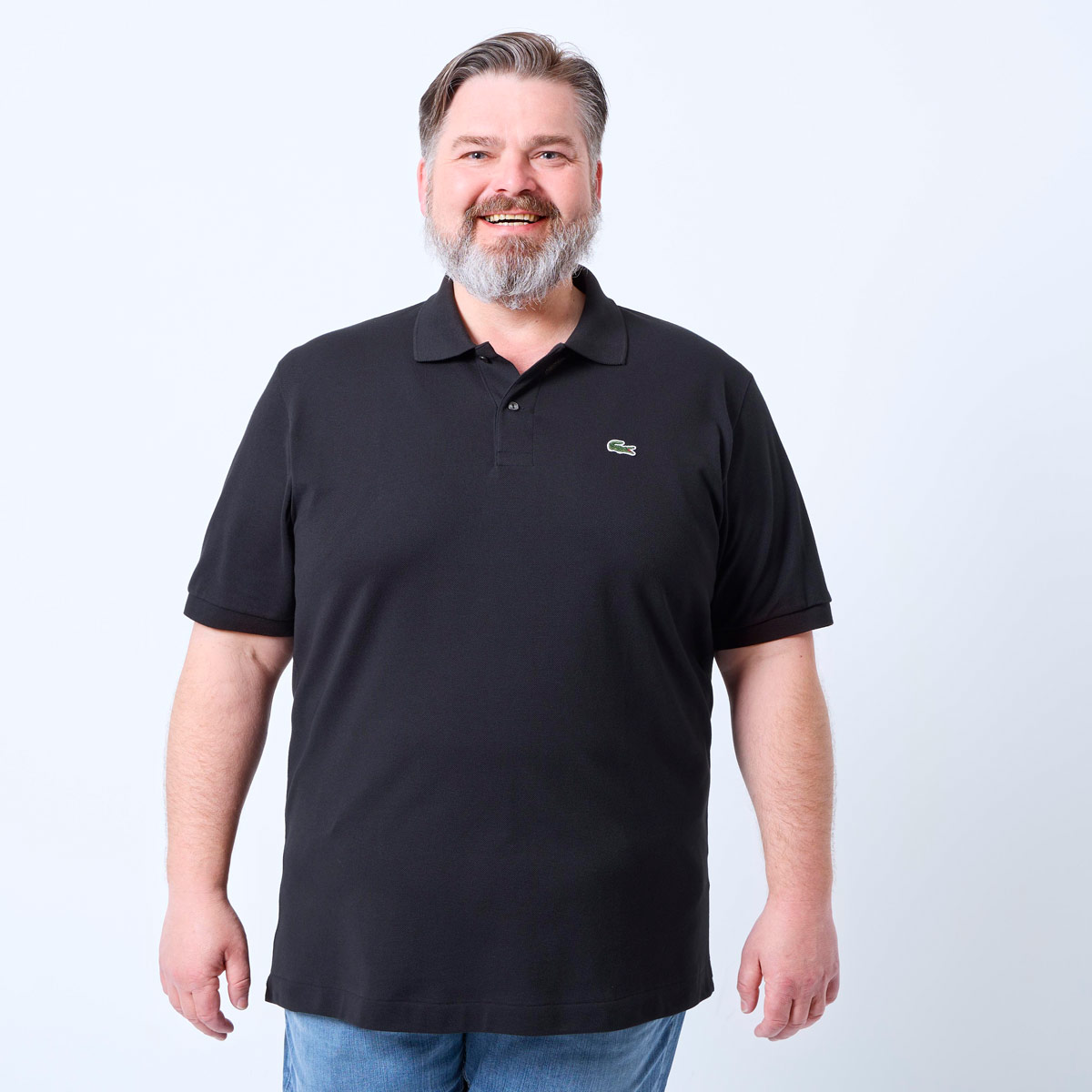 LACOSTE Poloshirt aus Baumwoll-Piqué schwarz LACOSTE Poloshirt aus Baumwoll-Piqué schwarz