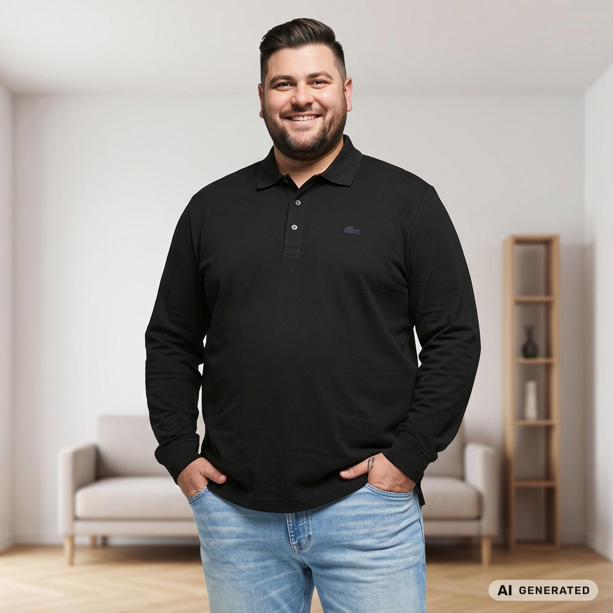 LACOSTE Poloshirt mit Stretch schwarz