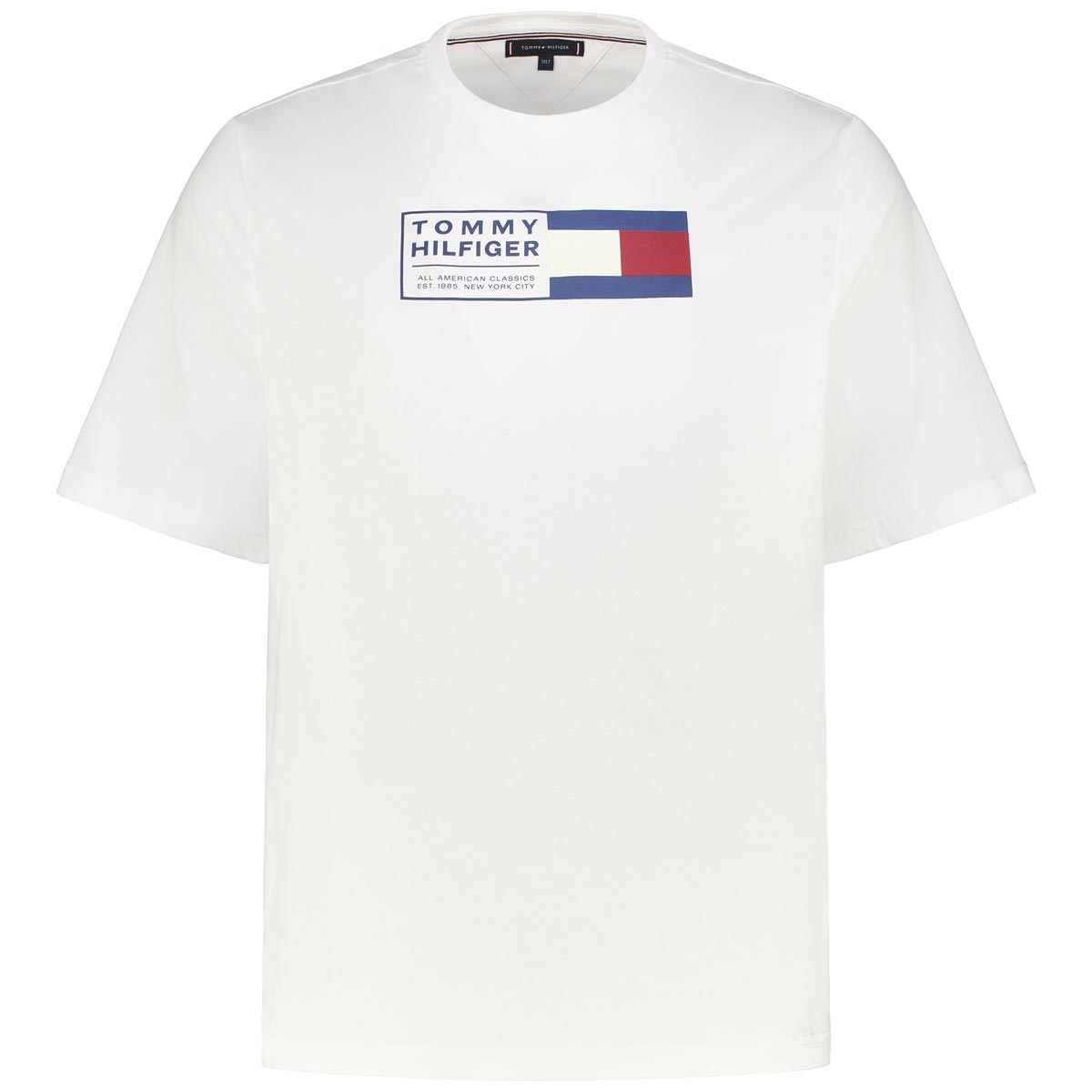 Tommy Hilfiger T-Shirt mit Label-Print Farbe weiß Größe: 3XL günstig online kaufen