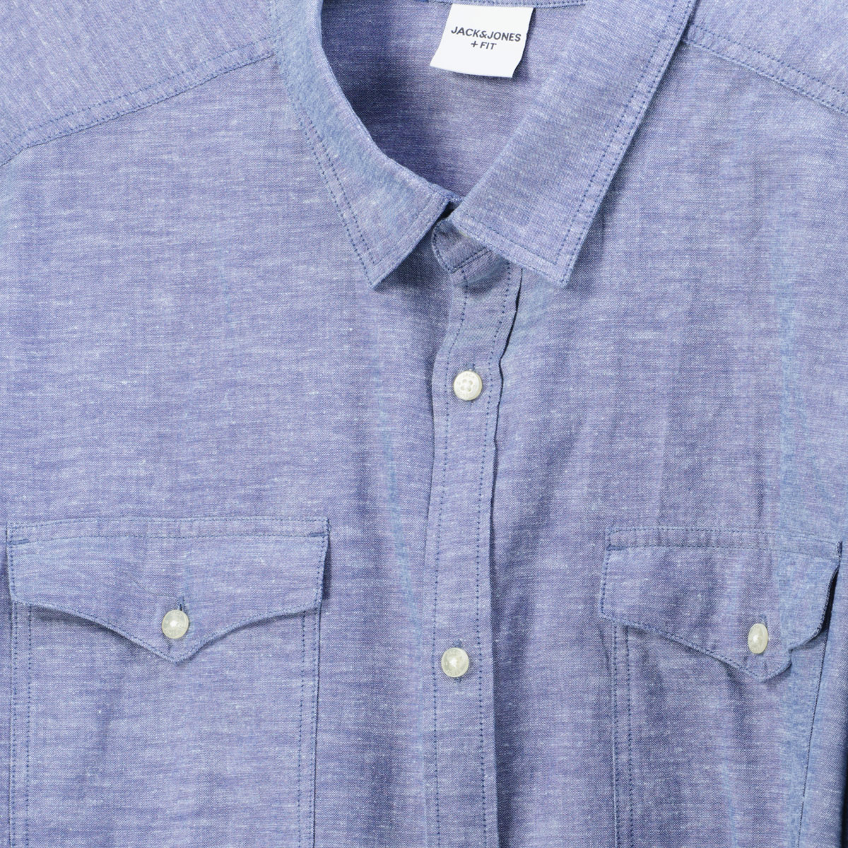 Jack&Jones Freizeithemd aus Leinenmischung hellblau