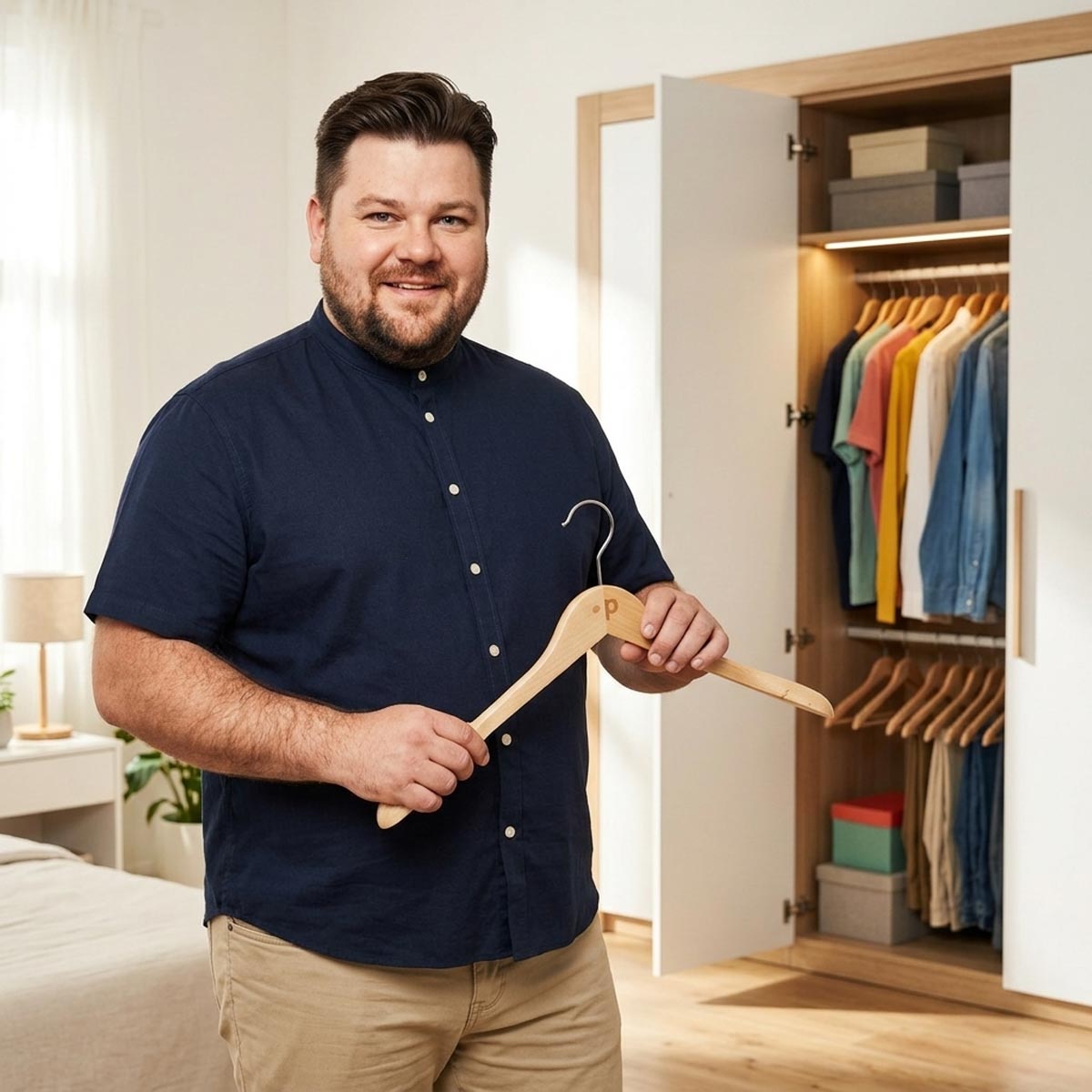 Pfundskerl Extrabreite Holz-Kleiderbügel natur