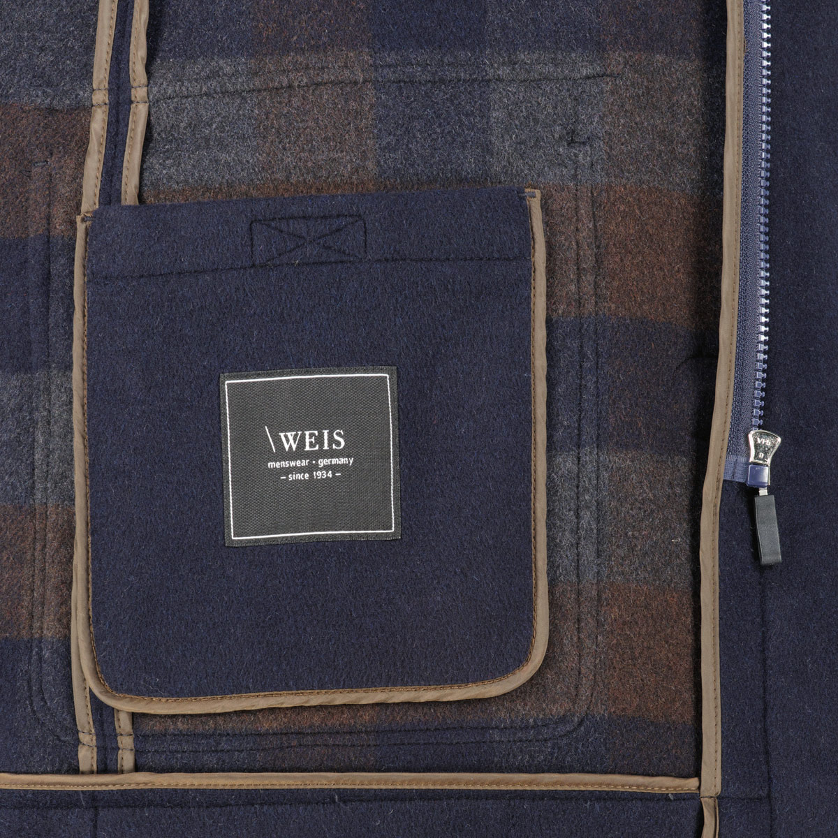 Weis Dufflecoat aus Wollmischung marine