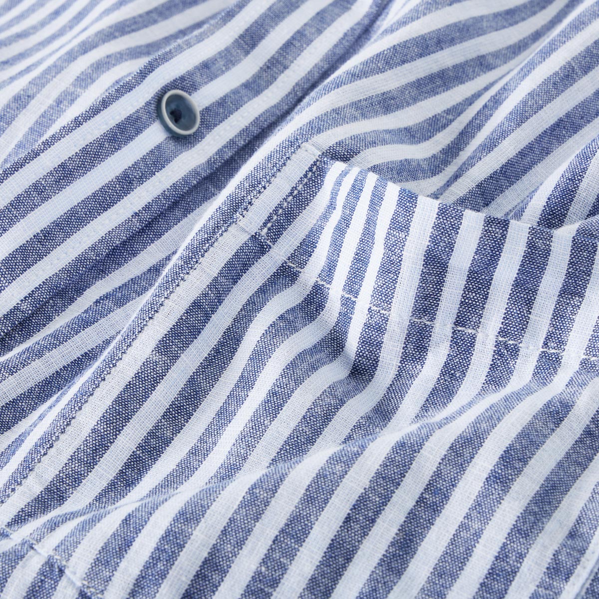 CASA MODA Freizeithemd mit Leinen blau