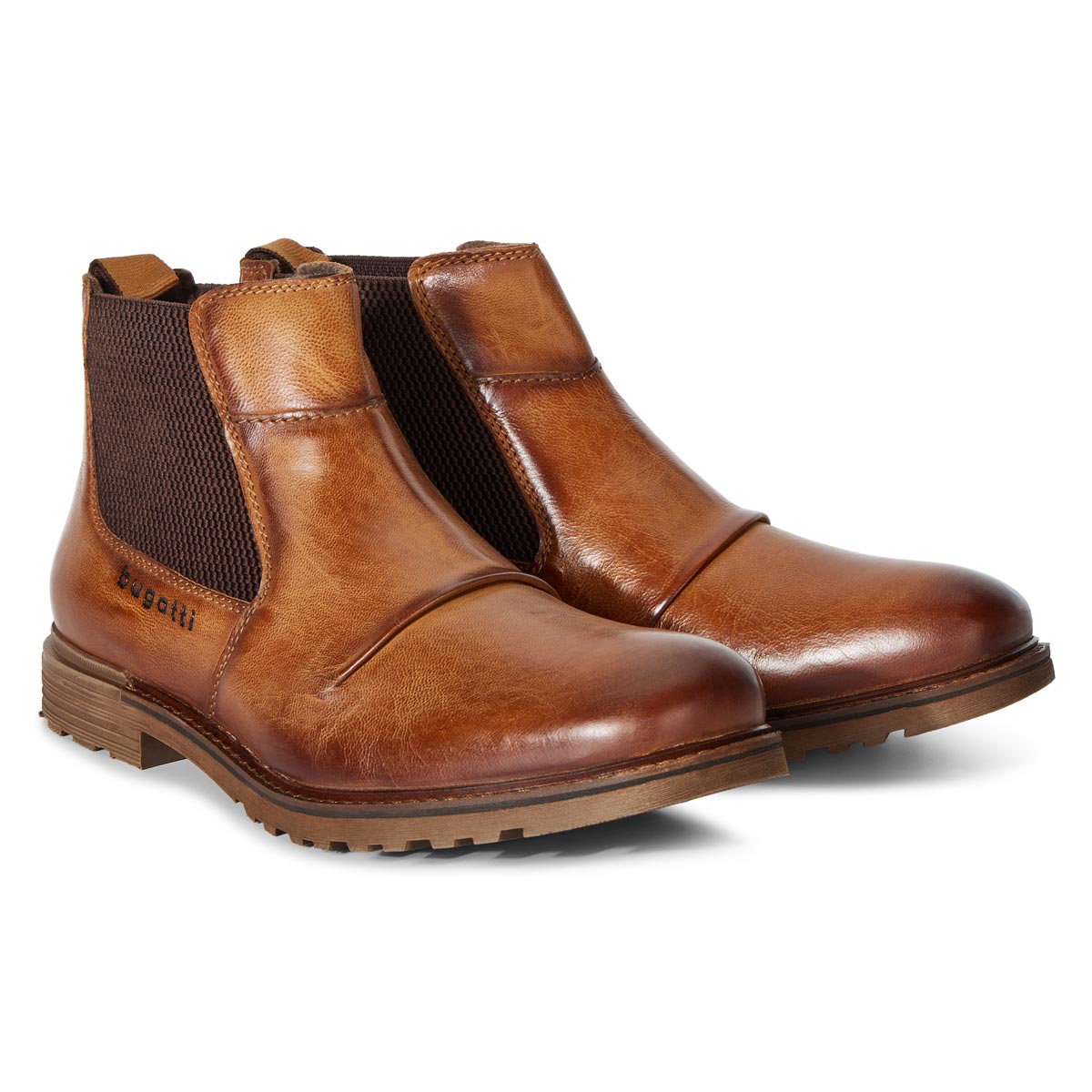 bugatti Chelsea Boot aus Leder cognac