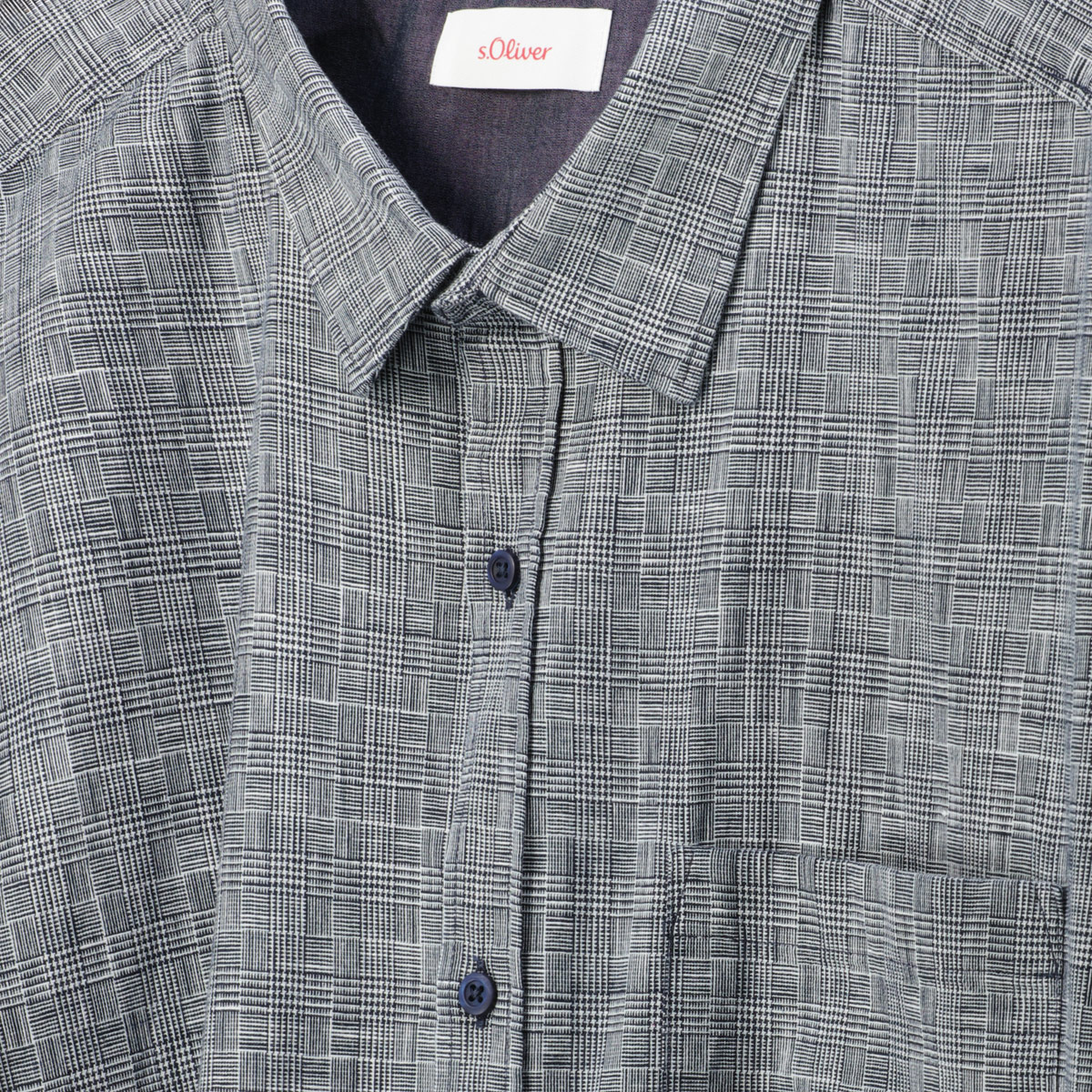 s.Oliver Freizeithemd aus Baumwolle blau