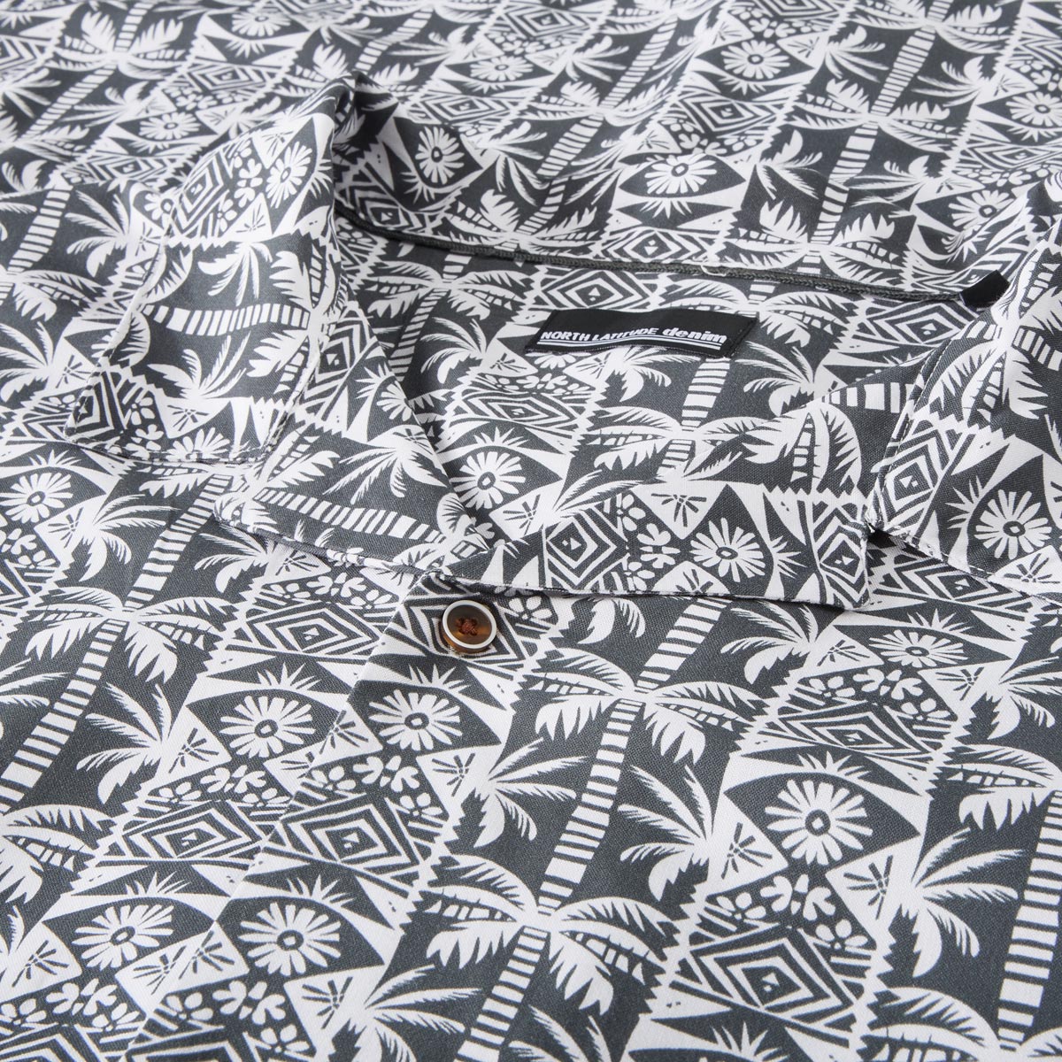 North Freizeithemd mit Allover-Muster grün