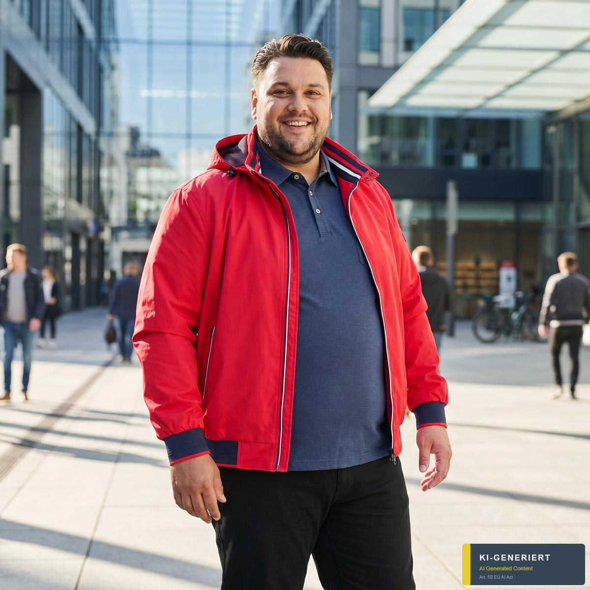 Wellensteyn Leichte Funktionsjacke im Blouson-Stil, wind- und wasserdicht rot/weiß