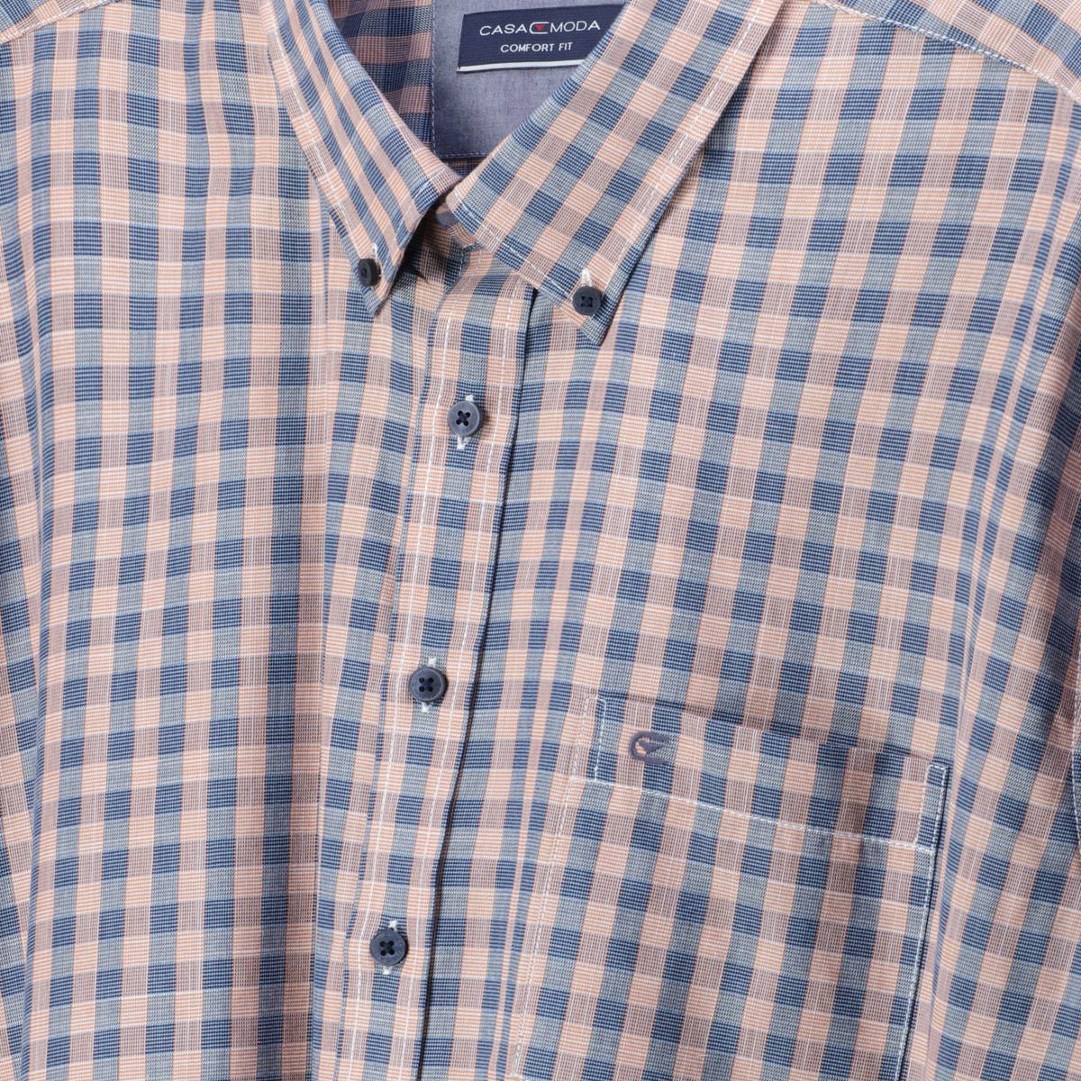 CASA MODA Kariertes Freizeithemd orange