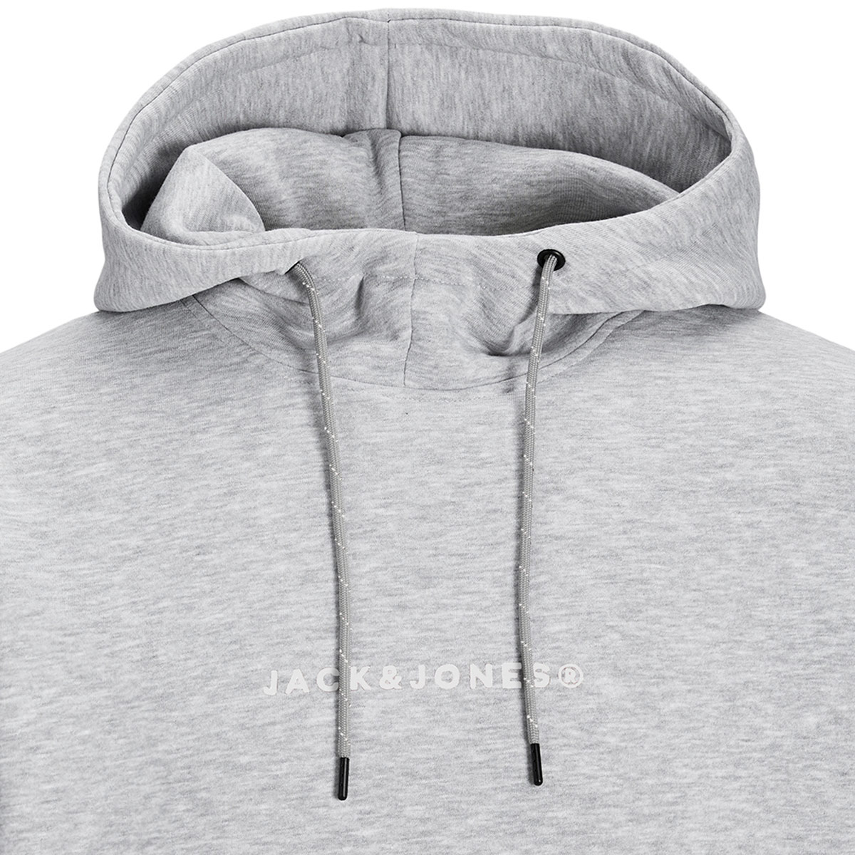 Jack&Jones Hoodie mit Label-Print hellgrau