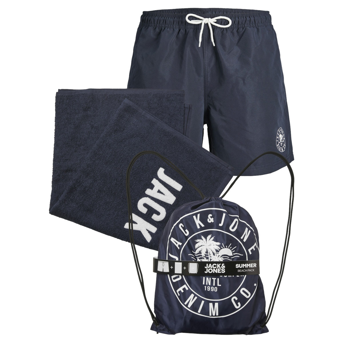 Jack&Jones Badeshorts im Set mit Badetuch blau