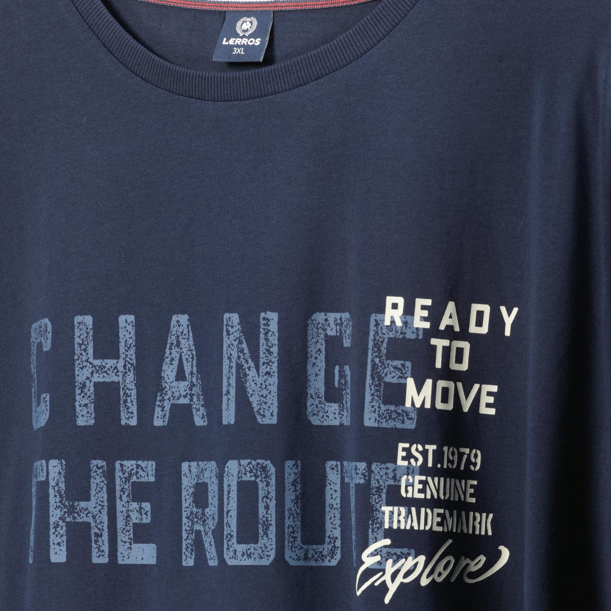 Lerros T-Shirt mit Print blau