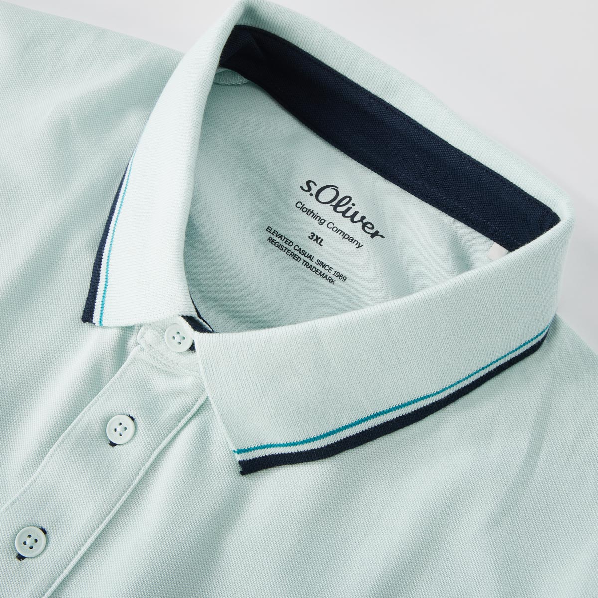 s.Oliver Poloshirt mit Motiv-Print türkis