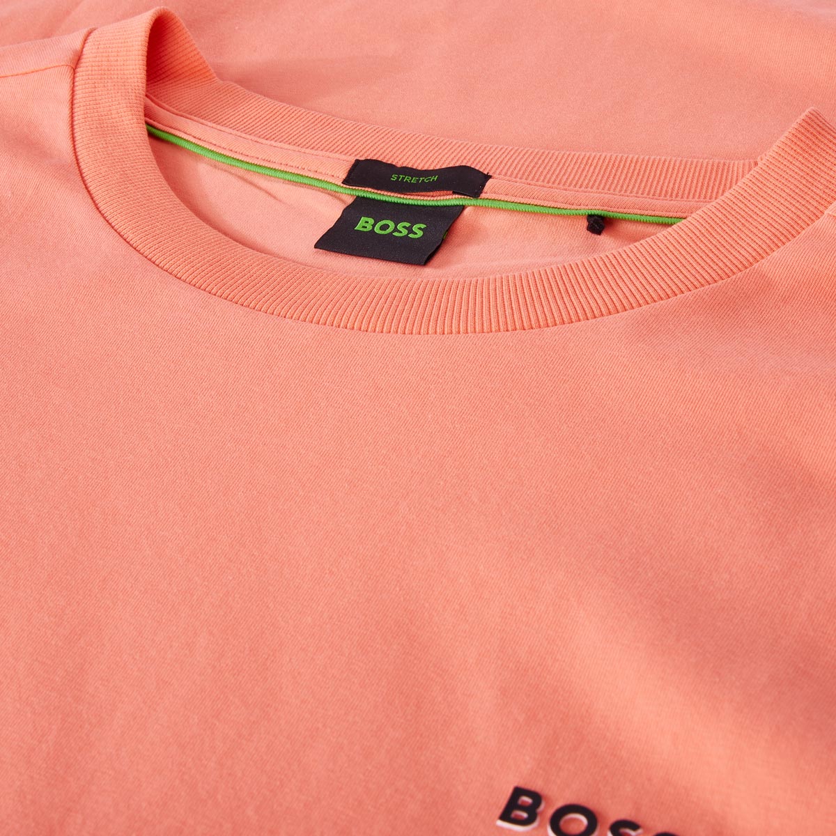 BOSS T-Shirt mit Elasthan korallrot