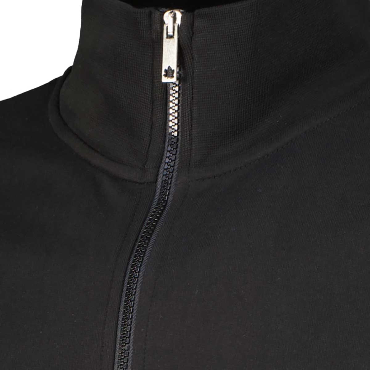 Ahorn Sweatjacke aus Baumwolle schwarz Ahorn Sweatjacke aus Baumwolle schwarz