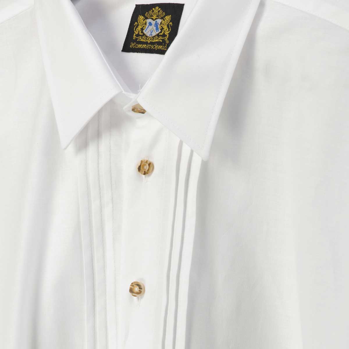 Hammerschmid Trachtenhemd mit Biesen weiß