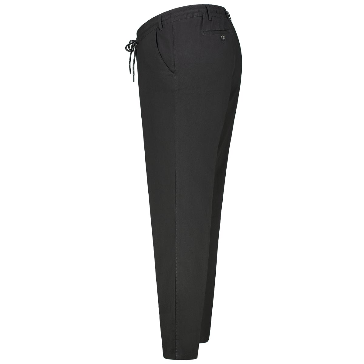 Eurex by Brax Chino mit Leinen "Till", Regular Fit schwarz/schwarz