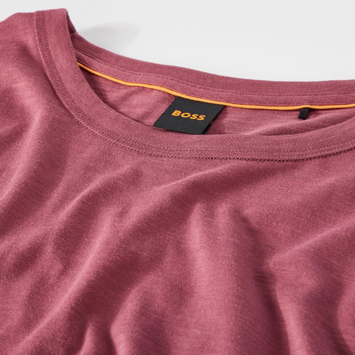 BOSS Basic T-Shirt aus Biobaumwolle rot