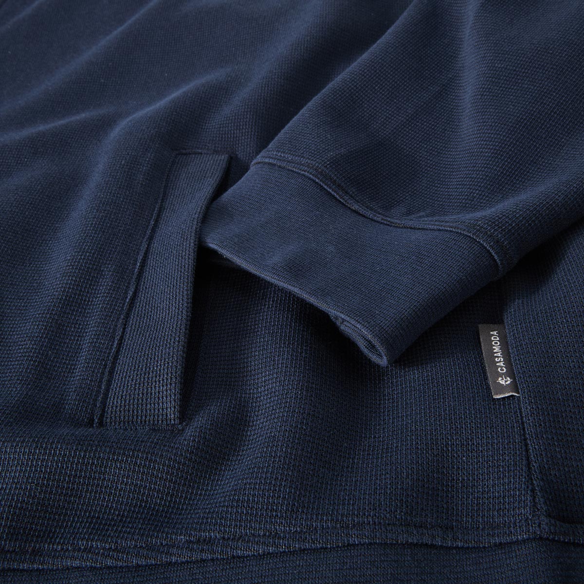 CASA MODA Sweatjacke aus Baumwollmischung marine